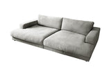 KAWOLA Big Sofa MADELINE Stoff silber