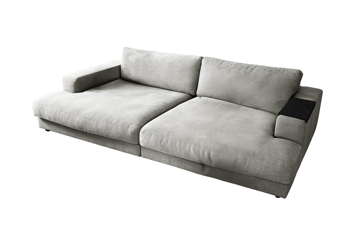 KAWOLA Big Sofa MADELINE Stoff silber