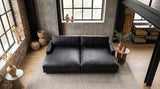 KAWOLA Big Sofa MARLIN Lederfaserstoff schwarz