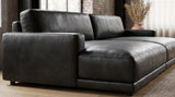 KAWOLA Big Sofa MARLIN Lederfaserstoff schwarz