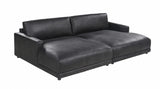 KAWOLA Big Sofa MARLIN Lederfaserstoff schwarz