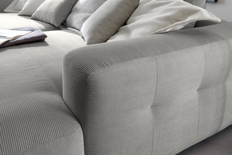 KAWOLA Big Sofa MIKA Feincord grau