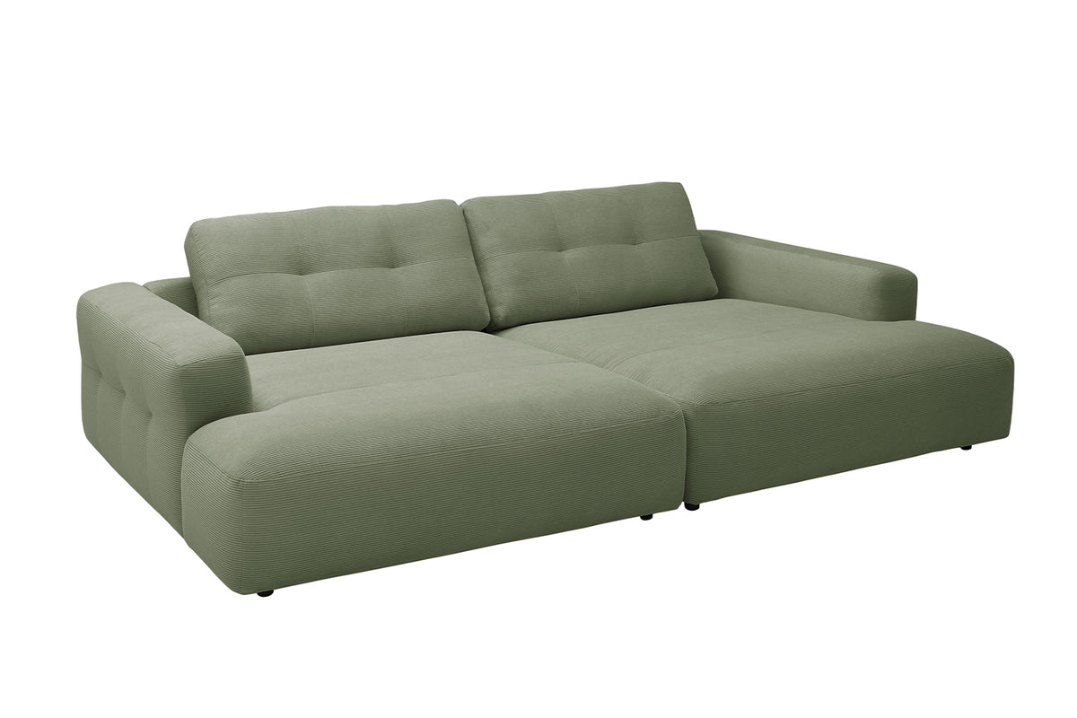 KAWOLA Big Sofa MIKA Feincord olivgrün