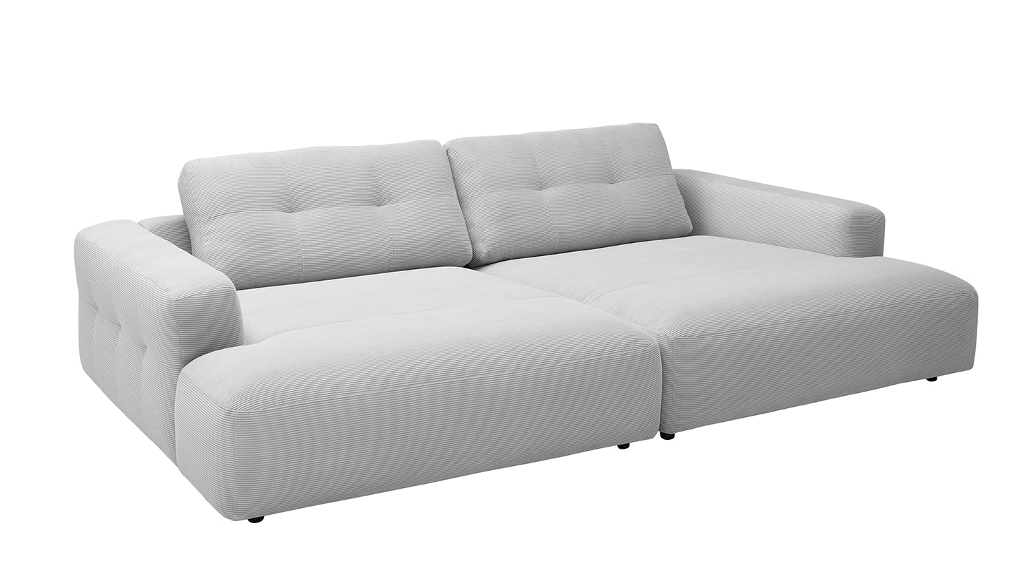KAWOLA Big Sofa MIKA Feincord silber