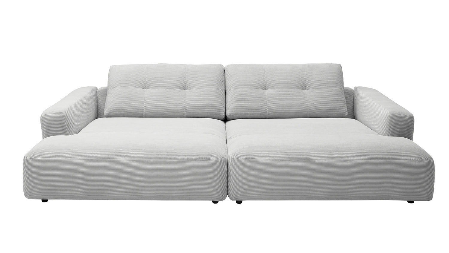 KAWOLA Big Sofa MIKA Feincord silber