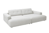 KAWOLA Big Sofa MIKA Feincord weiß