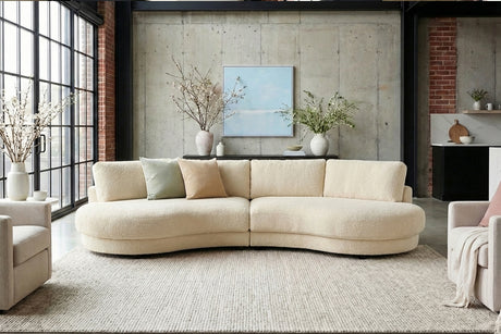 KAWOLA Big Sofa PADANA Stoff beige