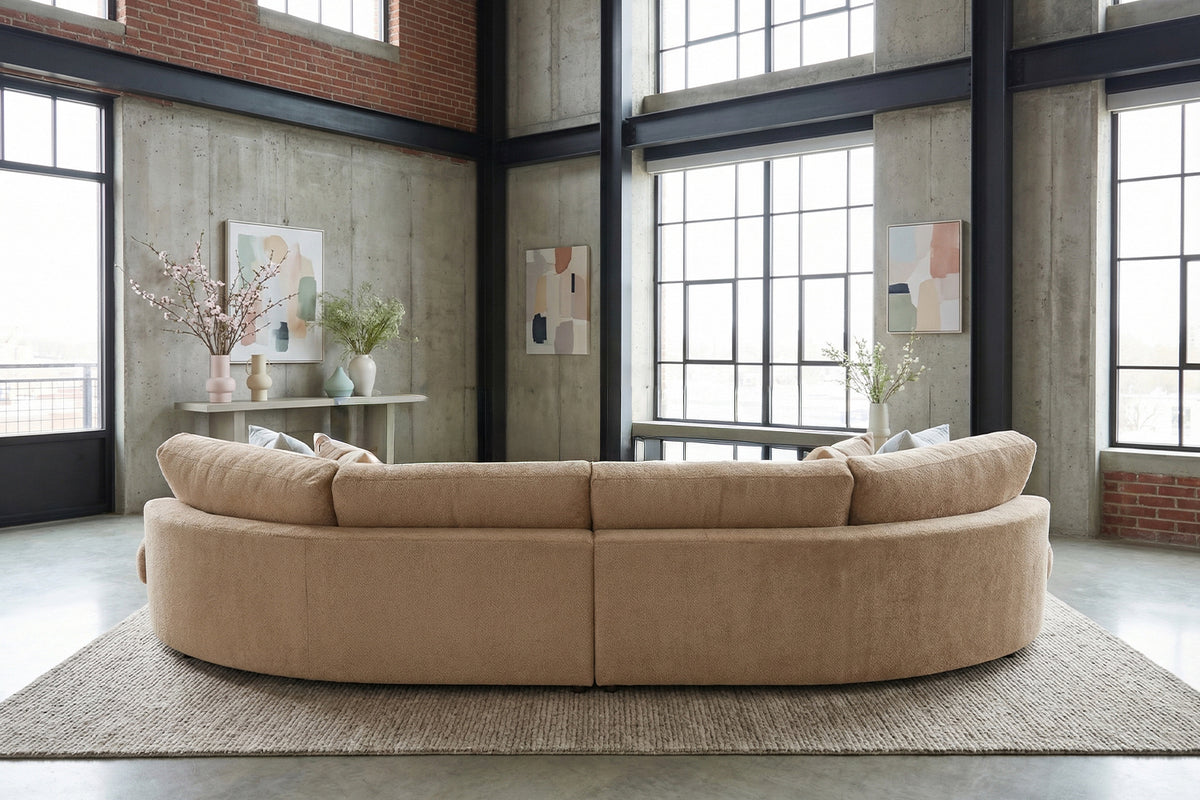 KAWOLA Big Sofa PADANA Stoff creme