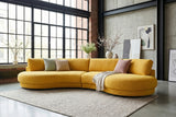 KAWOLA Big Sofa PADANA Stoff gelb