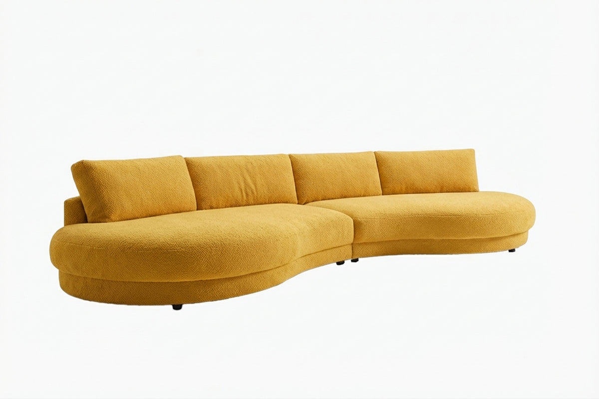 KAWOLA Big Sofa PADANA Stoff gelb