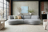 KAWOLA Big Sofa PADANA Stoff grau