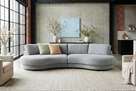 KAWOLA Big Sofa PADANA Stoff grau