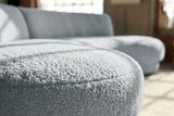 KAWOLA Big Sofa PADANA Stoff grau