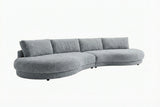 KAWOLA Big Sofa PADANA Stoff grau
