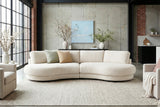 KAWOLA Big Sofa PADANA Stoff weiß