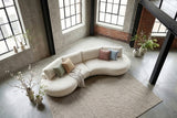 KAWOLA Big Sofa PADANA Stoff weiß