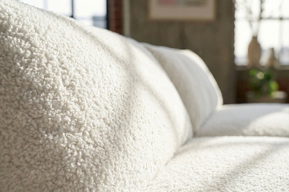 KAWOLA Big Sofa PADANA Stoff weiß