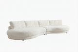 KAWOLA Big Sofa PADANA Stoff weiß