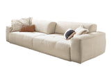 KAWOLA Big Sofa PALACE 3-Sitzer mit Sitztiefenverstellung Cord cremeweiß