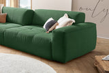 KAWOLA Big Sofa PALACE 3-Sitzer mit Sitztiefenverstellung Cord smaragd