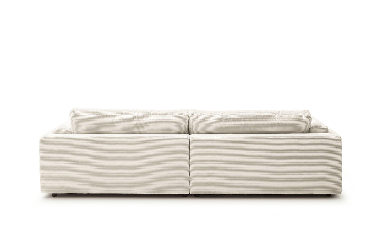 KAWOLA Big Sofa RAINA Cord cremeweiß