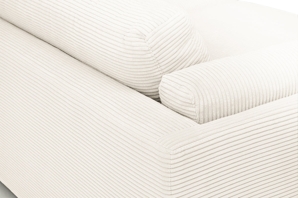 KAWOLA Big Sofa RAINA Cord cremeweiß
