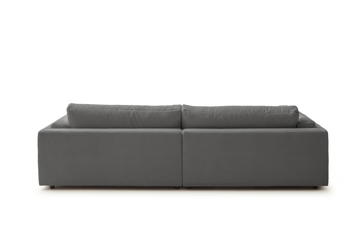 KAWOLA Big Sofa RAINA Cord grau