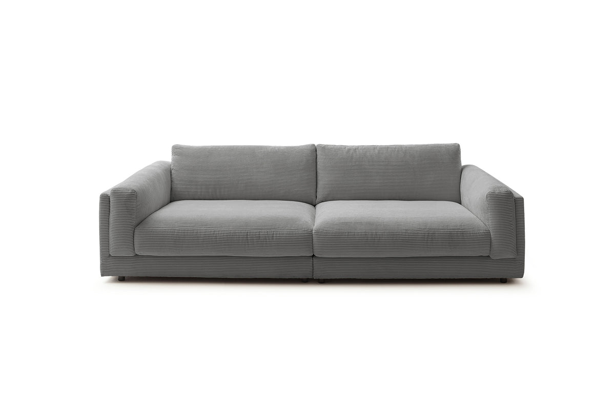 KAWOLA Big Sofa RAINA Cord grau