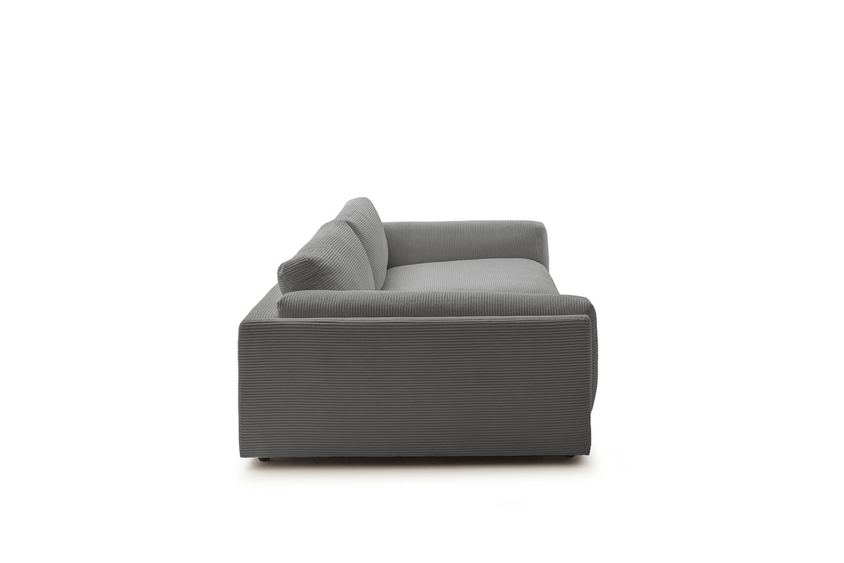 KAWOLA Big Sofa RAINA Cord grau
