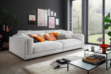 KAWOLA Big Sofa RAINA Cord hellgrau, 294 x 150