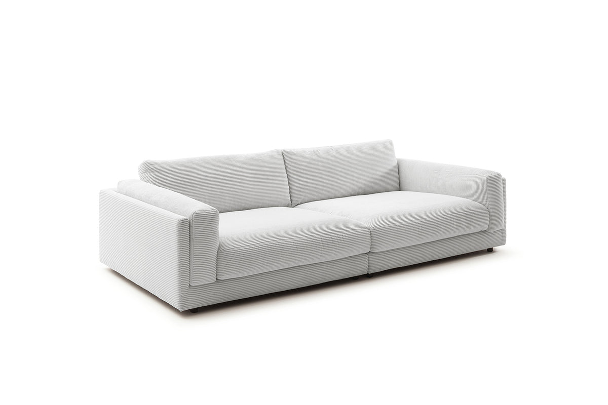 KAWOLA Big Sofa RAINA Cord hellgrau