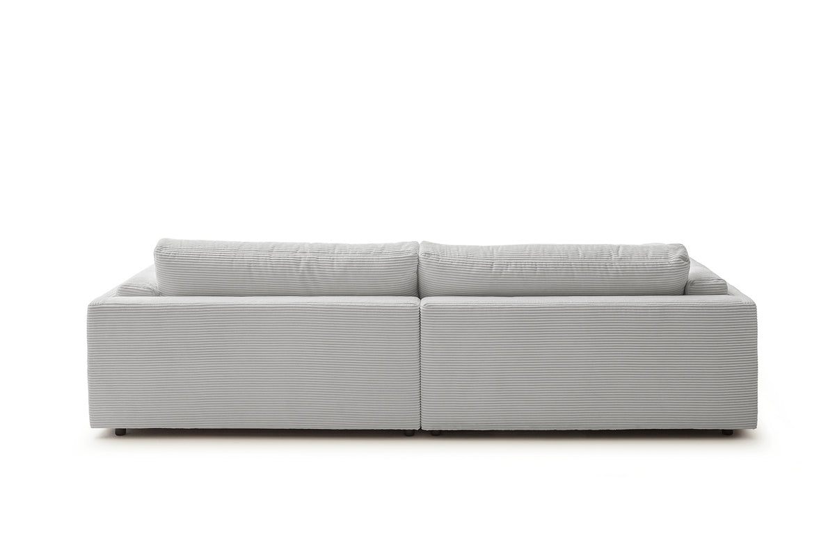 KAWOLA Big Sofa RAINA Cord hellgrau