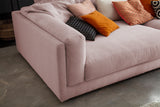 KAWOLA Big Sofa RAINA Cord rosa