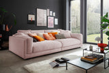 KAWOLA Big Sofa RAINA Cord rosa, 254 x 150
