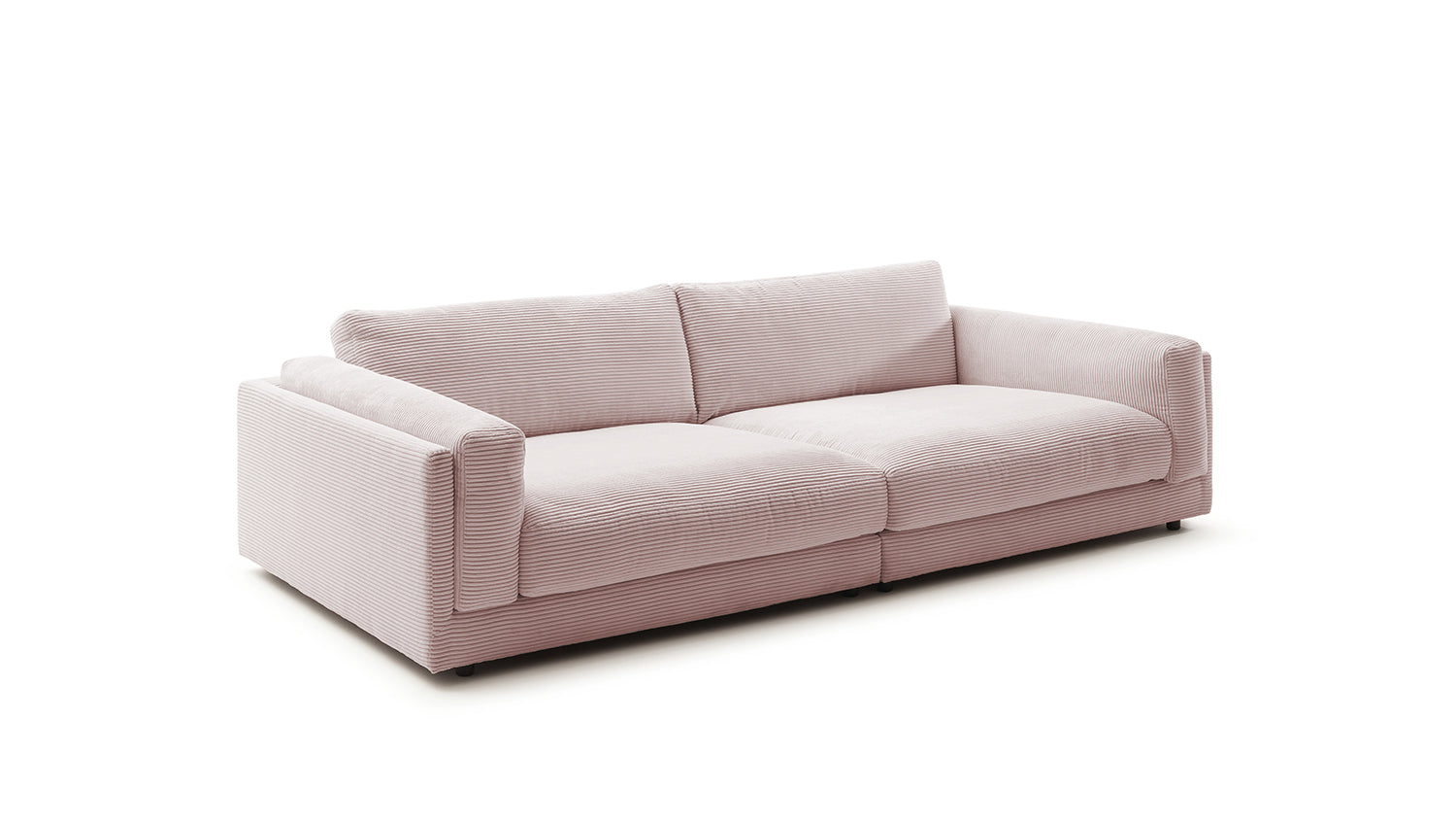 KAWOLA Big Sofa RAINA Cord rosa