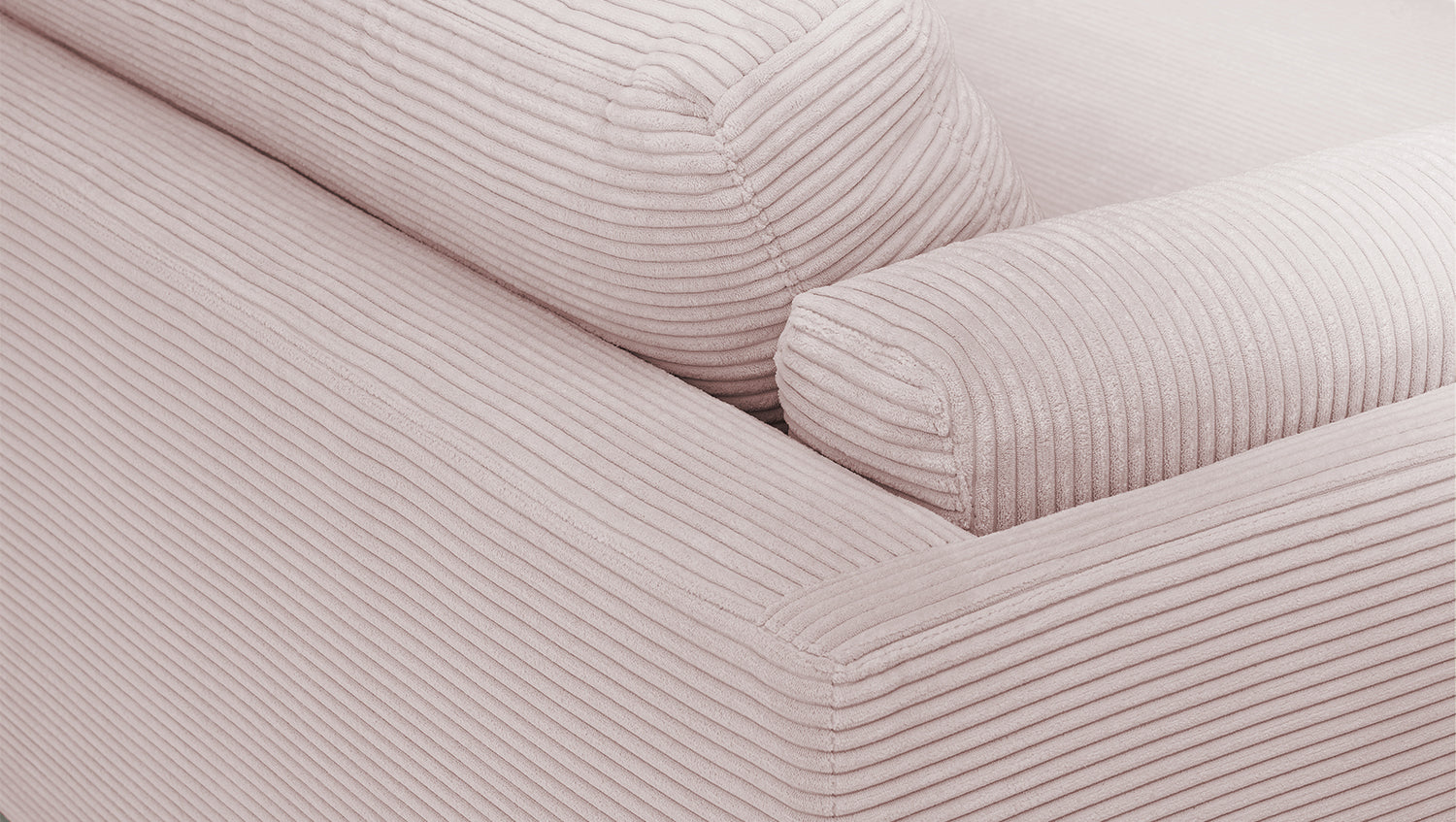 KAWOLA Big Sofa RAINA Cord rosa