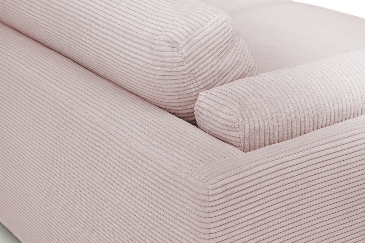 KAWOLA Big Sofa RAINA Cord rosa
