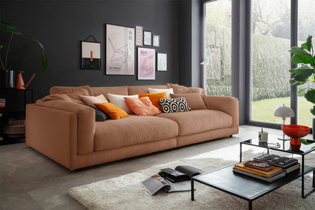 KAWOLA Big Sofa RAINA Cord rost, 294 x 150
