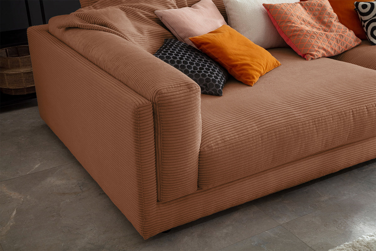 KAWOLA Big Sofa RAINA Cord rost