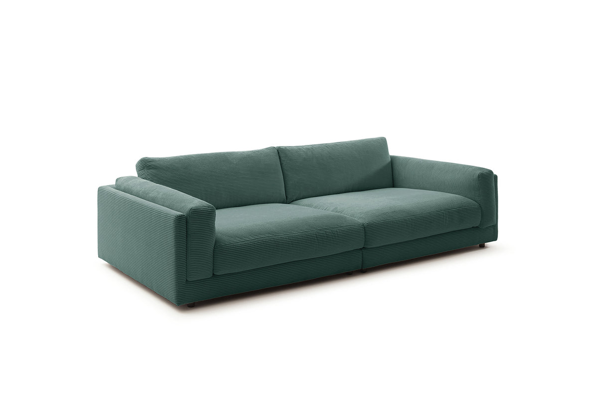KAWOLA Big Sofa RAINA Cord smaragd