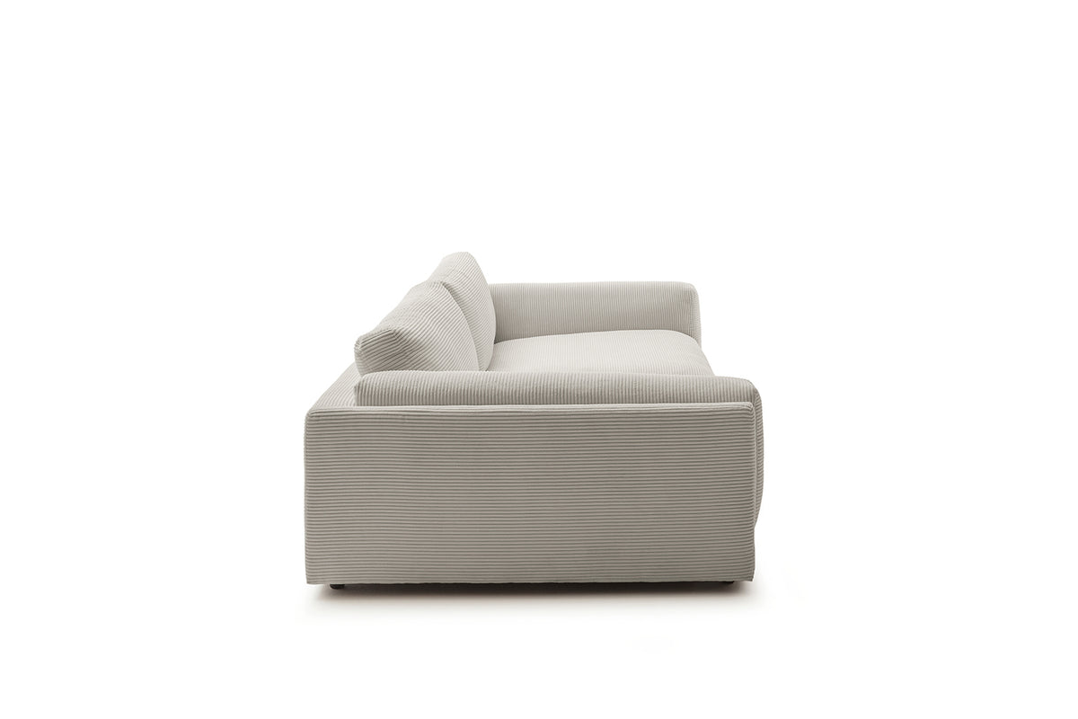 KAWOLA Big Sofa RAINA Cord steingrau