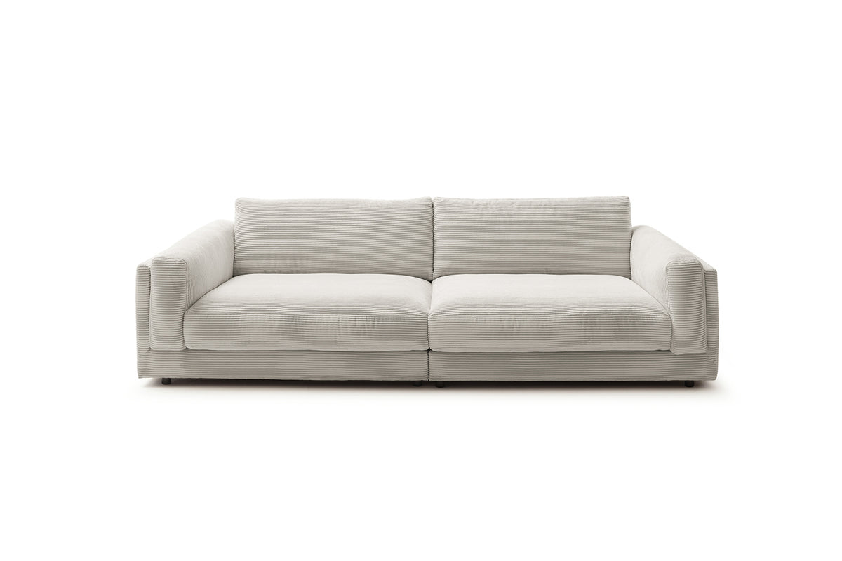 KAWOLA Big Sofa RAINA Cord steingrau