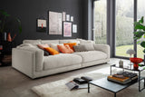 KAWOLA Big Sofa RAINA Cord steingrau, 254 x 150
