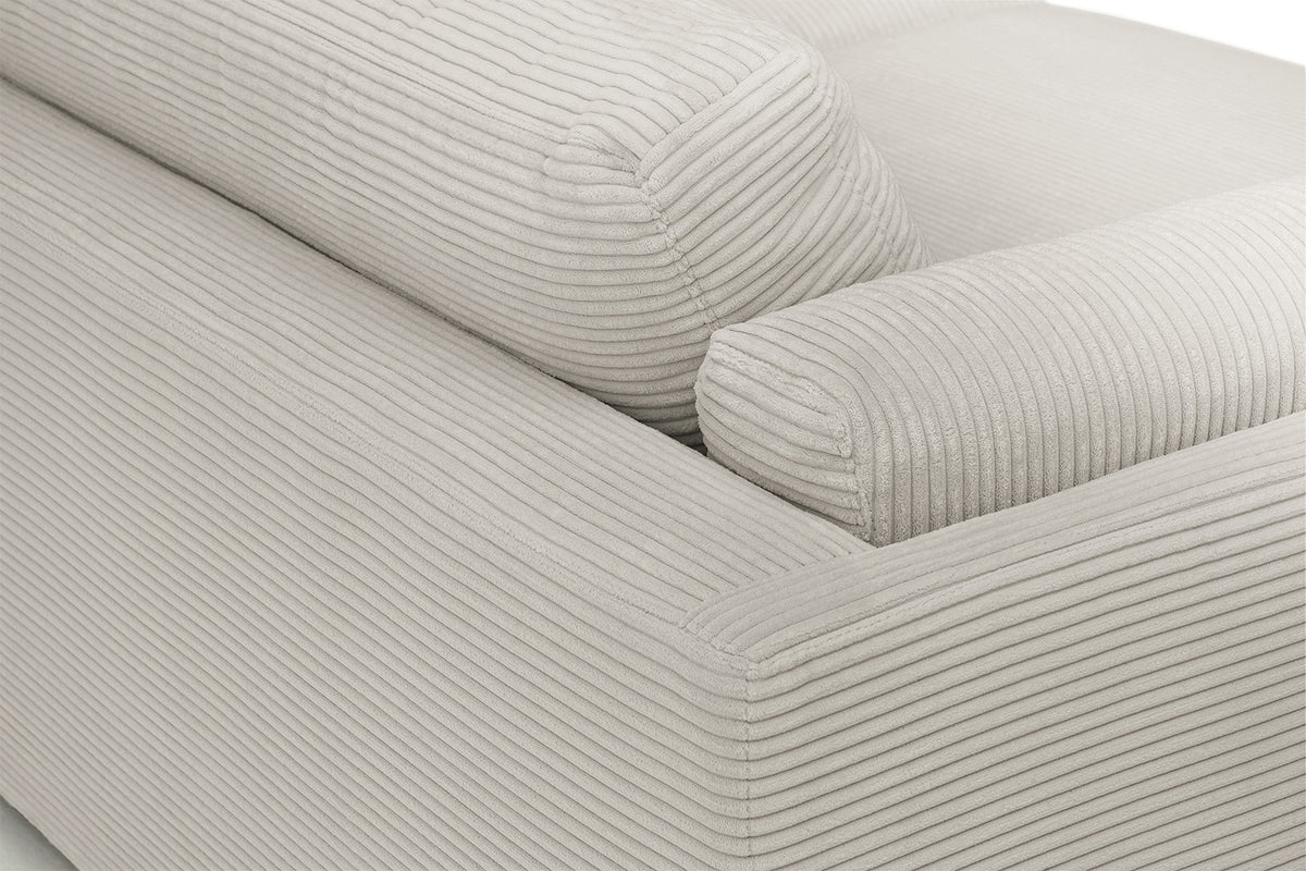 KAWOLA Big Sofa RAINA Cord steingrau