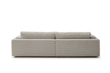 KAWOLA Big Sofa RAINA Cord steingrau