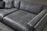 KAWOLA Big Sofa RAINA Leder anthrazit