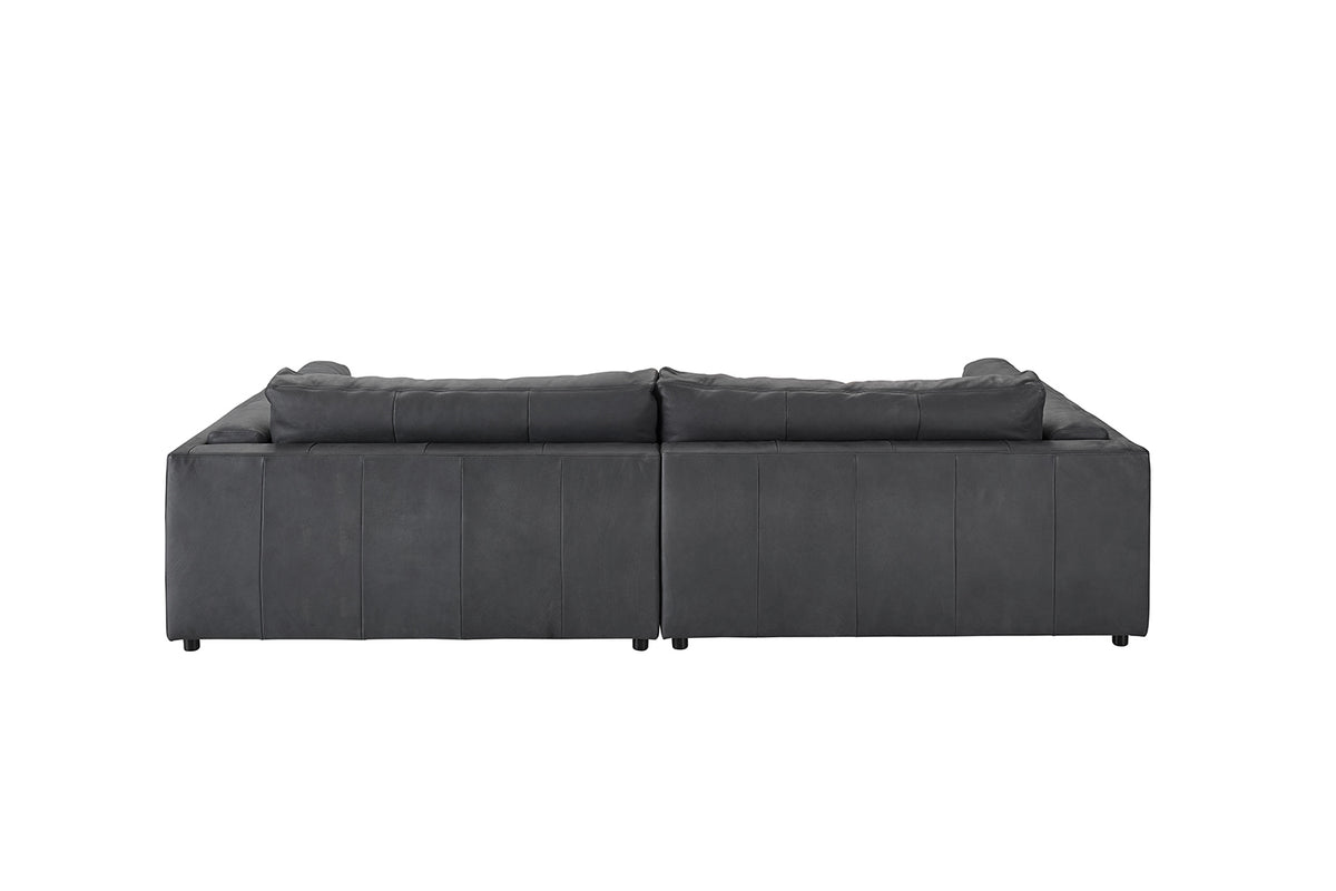 KAWOLA Big Sofa RAINA Leder anthrazit