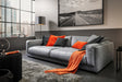 KAWOLA Big Sofa RAINA Leder grau, 254 x 150