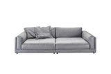 KAWOLA Big Sofa RAINA Leder grau