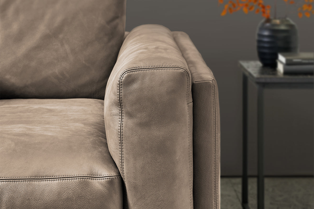 KAWOLA Big Sofa RAINA Leder taupe